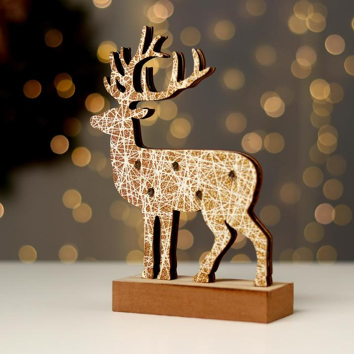 Новогодний декор с подсветкой «Новогодний олень» 11×5×19 см Новогодний декор с подсветкой «Новогодний олень» 11×5×19 см
