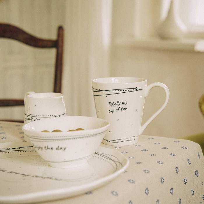 Набор кружек фарфоровых SL Home «Милый дом», 350 мл, цвет белый Набор кружек фарфоровых SL Home «Милый дом», 350 мл, цвет белый