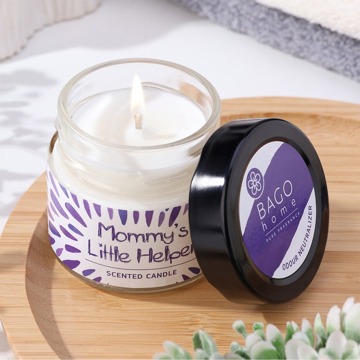 Свеча ароматическая в банке  Свеча ароматическая в банке "Цветочная пудра", совый воск, 80 г