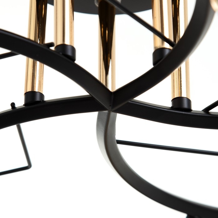 Люстра Люстра "Аделла" 5хЕ27 40Вт чёрно-золотой 65х65х26 см BayerLux