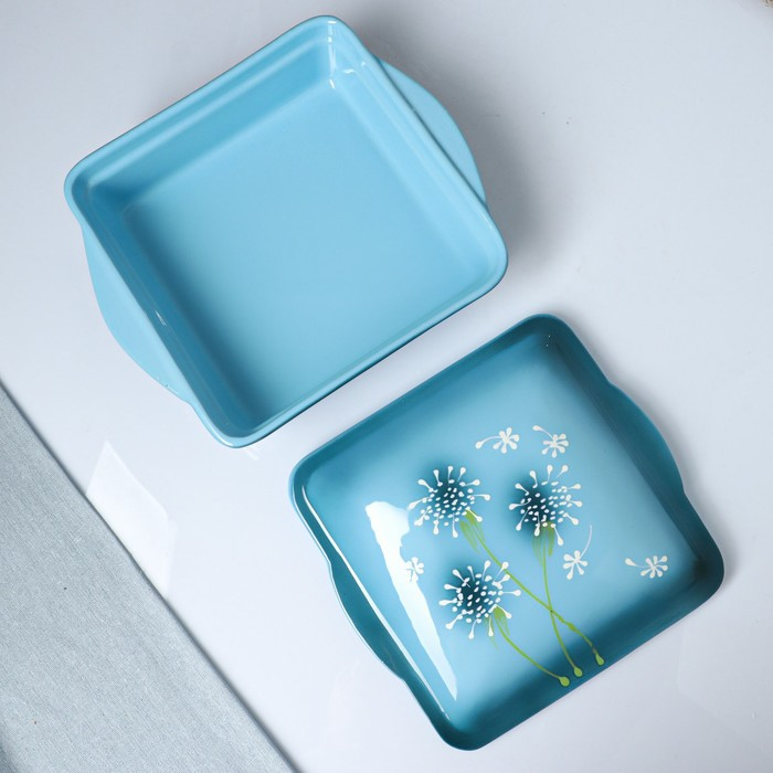 Емкость для запекания  Емкость для запекания "Тетра с крышкой" 1,2л / 10х22х19,5см, расторопша