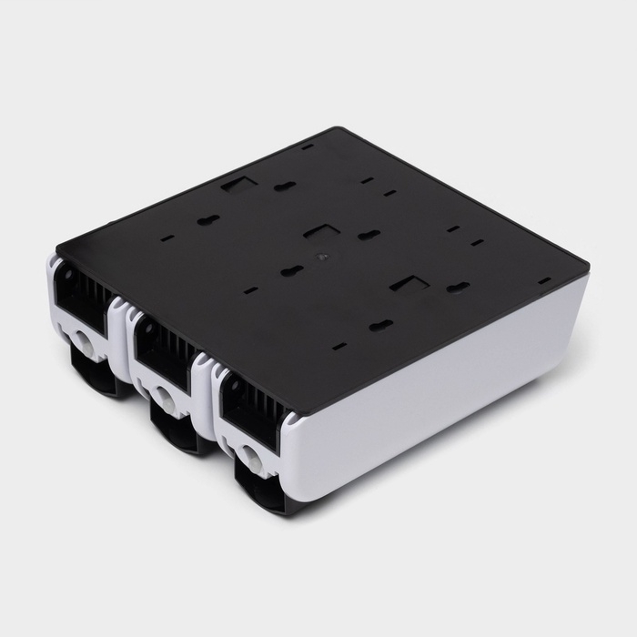 Диспенсер для мыла SAVANNA, механический, 3 отсека по 350 мл: шампунь, кондиционер, гель, белый Диспенсер для мыла SAVANNA, механический, 3 отсека по 350 мл: шампунь, кондиционер, гель, белый