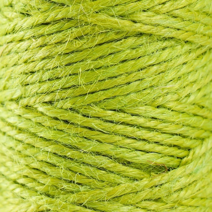 Пряжа 100% джут Пряжа 100% джут "Салатовый" 50 метров 4х4х10 см