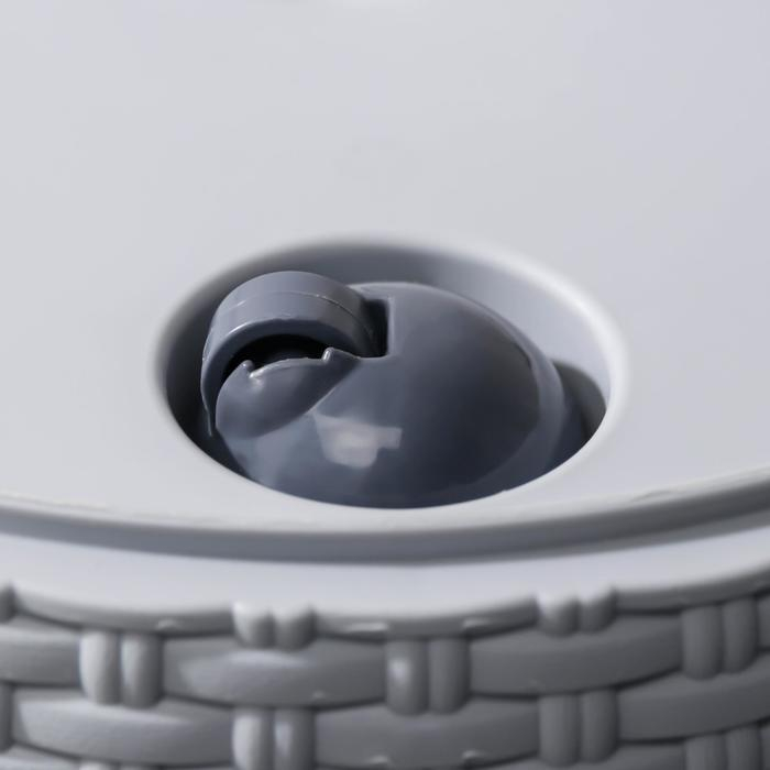 Кашпо для цветов со вставкой Rattan, 50 л (27 л), цвет МИКС Кашпо для цветов со вставкой Rattan, 50 л (27 л), цвет МИКС