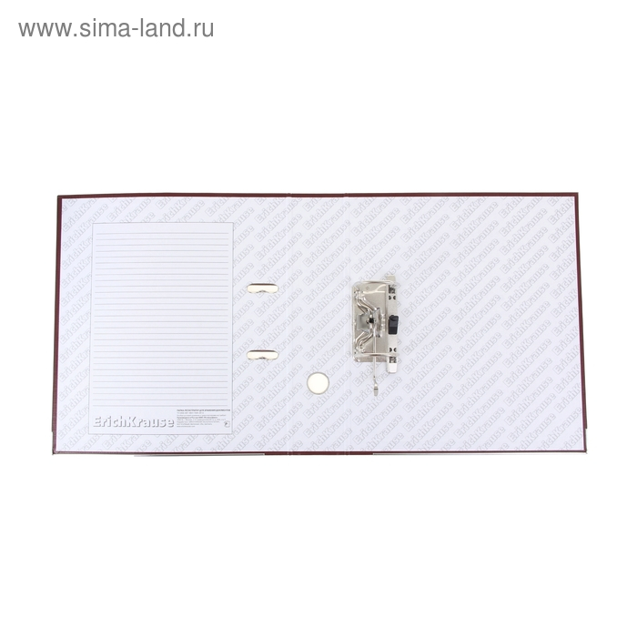 Папка-регистратор А4, 70 мм, ErichKrause Папка-регистратор А4, 70 мм, ErichKrause "Бизнес", собранный, бордовый, пластиковый карман, металлический кант, картон 2мм, вместимость 450 листов