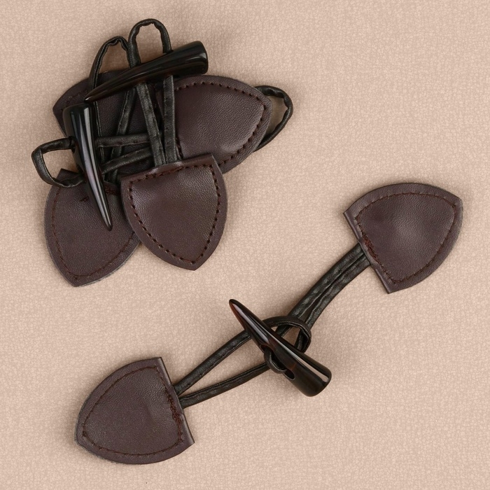 Застёжка-клевант 16 × 3,6 см, 3 шт, цвет коричневый Застёжка-клевант 16 × 3,6 см, 3 шт, цвет коричневый