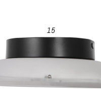 Люстра с ПДУ 1195/1 LED 52Вт 3000-6000К диммер белый-прозрачный 50х50х8 см BayerLux