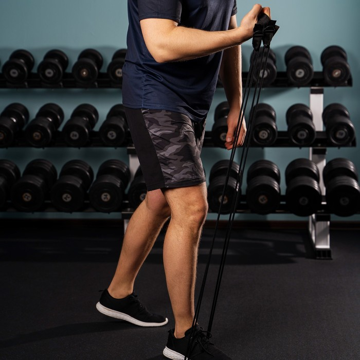 Эспандер ONLYTOP «Динамик-2» для лыжника, пловца, двойная резина с мягкими ручками Эспандер ONLYTOP «Динамик-2» для лыжника, пловца, двойная резина с мягкими ручками