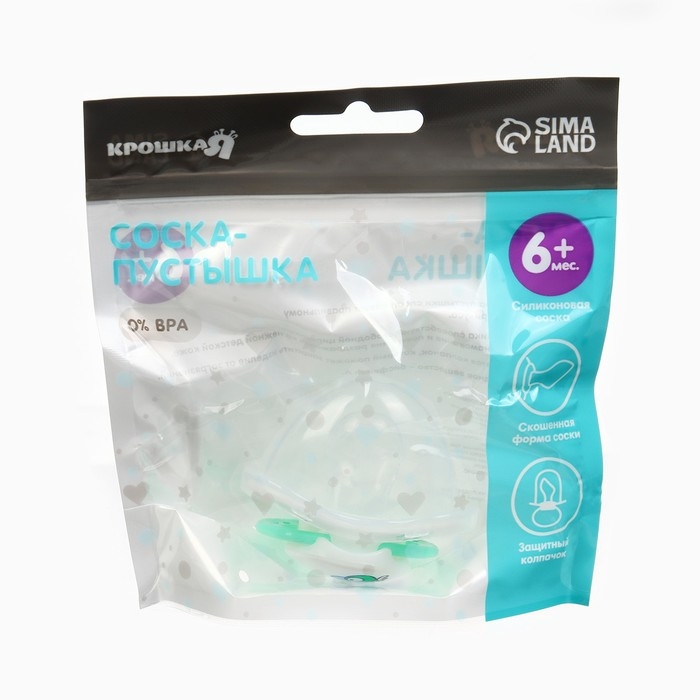 Соска - пустышка ортодонтическая «Птички», +6 мес., цвет зеленый Соска - пустышка ортодонтическая «Птички», +6 мес., цвет зеленый