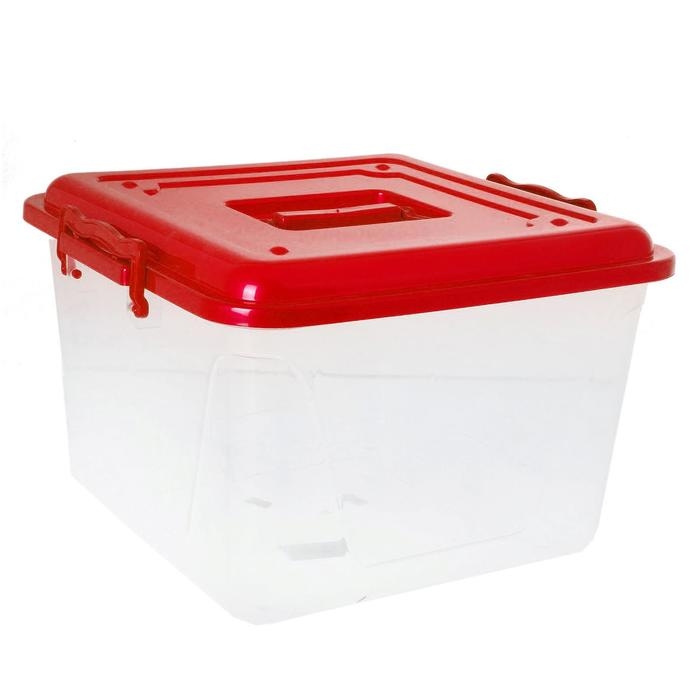 Контейнер для хранения с крышкой «Комфорт», 15 л, 32×34×22,5 см, цвет МИКС Контейнер для хранения с крышкой «Комфорт», 15 л, 32×34×22,5 см, цвет МИКС