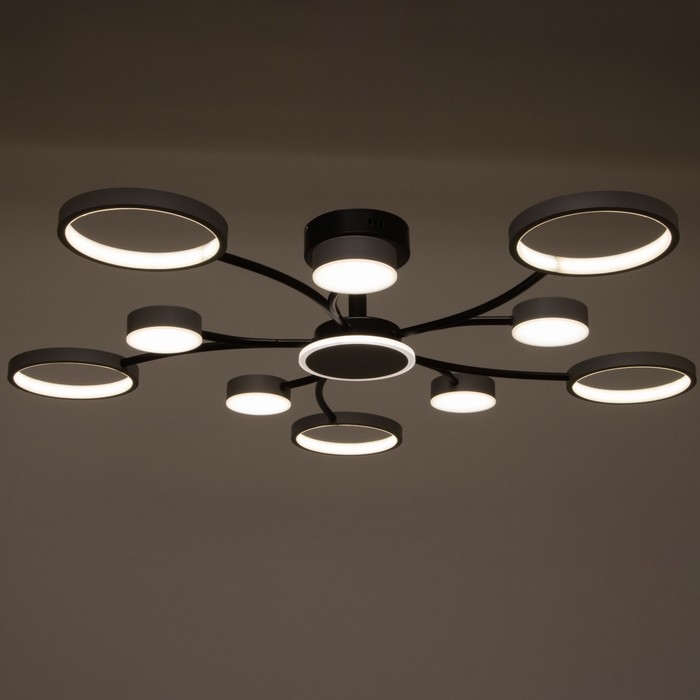 Люстра с ПДУ 2299/11GR LED 216Вт 3000-6000К серый 97х97х18 см BayerLux