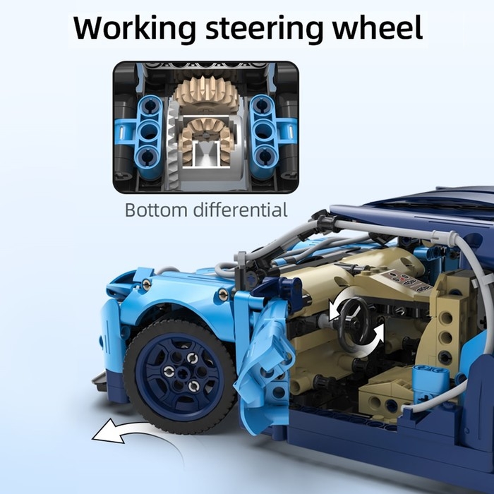 Конструктор «Техно. Спорткар», 1200 деталей Конструктор «Техно. Спорткар», 1200 деталей