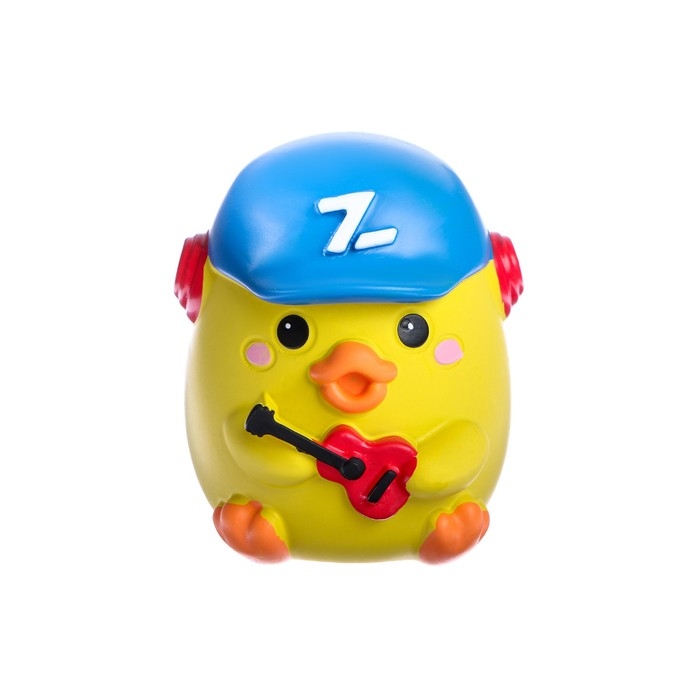 Утёнок на панель авто, гитарист, желтый Утёнок на панель авто, гитарист, желтый