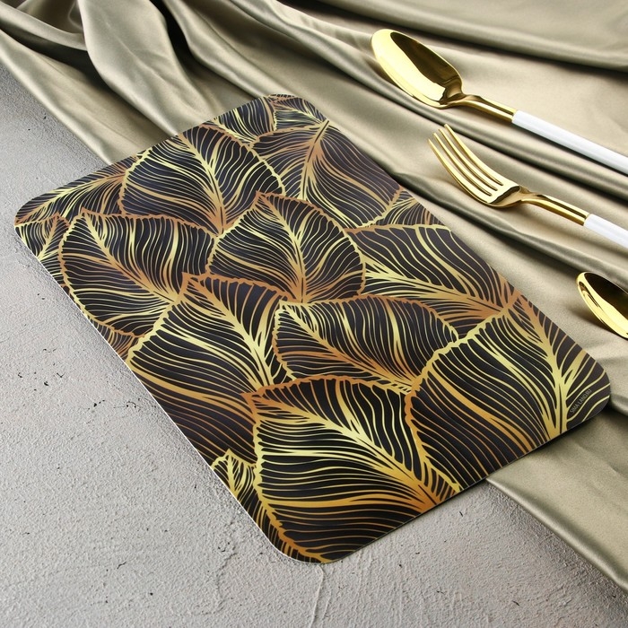 Доска разделочная пластиковая Tropical Leaf Green, 30х20 см Доска разделочная пластиковая Tropical Leaf Green, 30х20 см