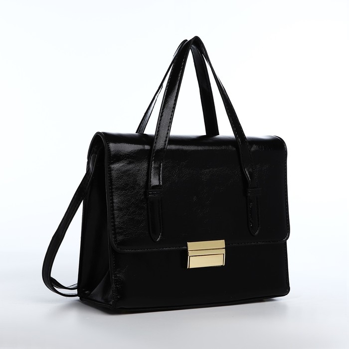 Сумка-мессенджер на клапане, цвет чёрный Сумка-мессенджер на клапане, цвет чёрный