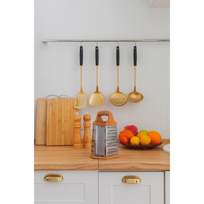 Тёрка шестигранная Доляна «Деревушка», 14,5×11×23 см, цвет коричневый Тёрка шестигранная Доляна «Деревушка», 14,5×11×23 см, цвет коричневый