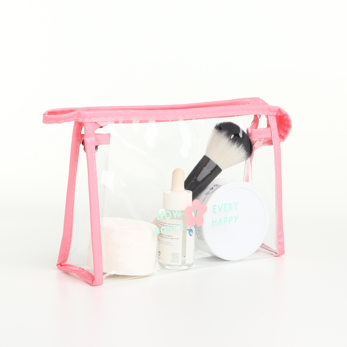 Набор косметичек 3 в 1 на молнии, цвет розовый Набор косметичек 3 в 1 на молнии, цвет розовый
