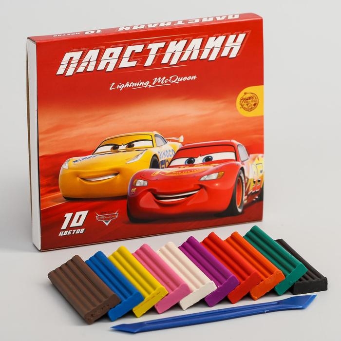 Пластилин 10 цветов 150 г «Чемпион», Тачки Пластилин 10 цветов 150 г «Чемпион», Тачки