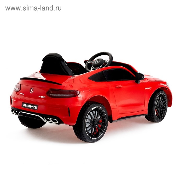 Электромобиль MERCEDES-BENZ C63 S AMG, EVA колёса, цвет красный Электромобиль MERCEDES-BENZ C63 S AMG, EVA колёса, цвет красный