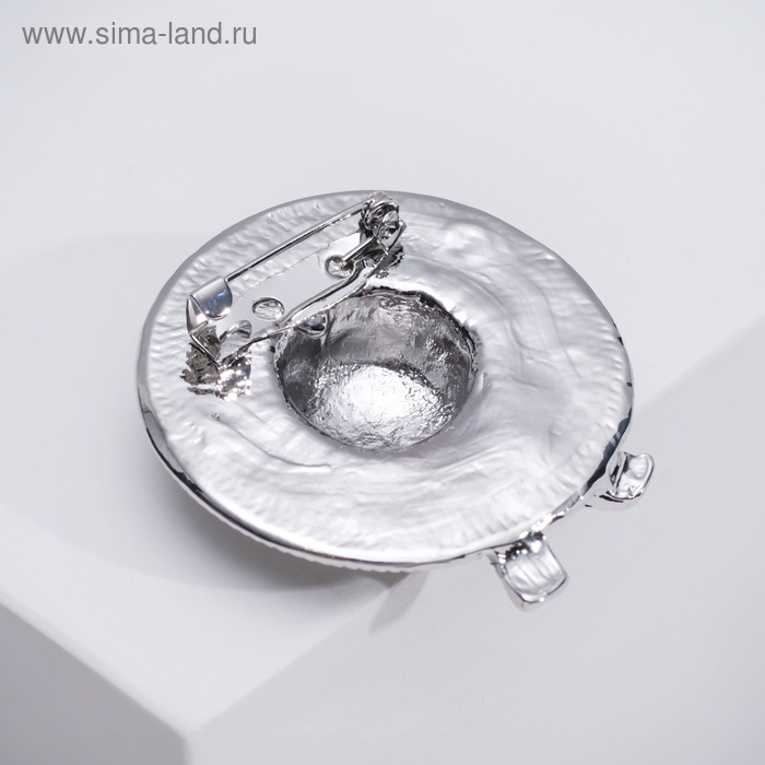 Брошь «Шляпка», цвет серебро Брошь «Шляпка», цвет серебро