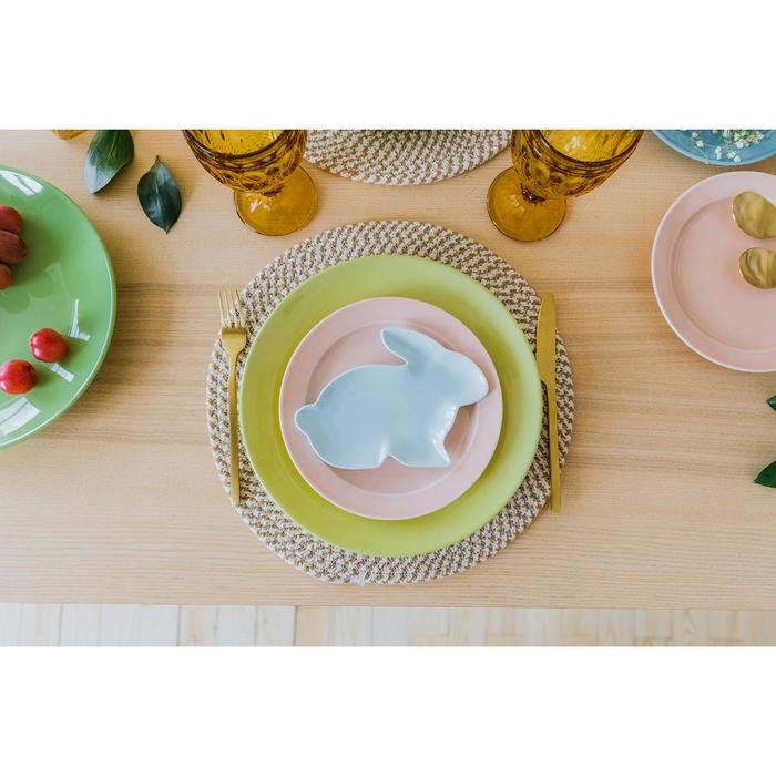 Тарелка керамическая обеденная Доляна «Пастель», d=27 см, цвет жёлтый