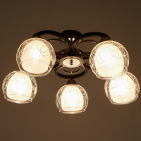 Люстра 6591183/5 E27 40Вт черный-хром 56х56х24 см BayerLux