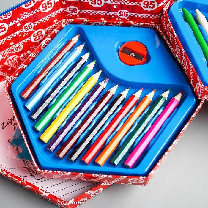 Набор для творчества, 48 предметов, Тачки Набор для творчества, 48 предметов, Тачки