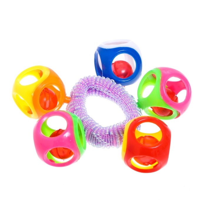 Развивающий набор &laquo;Весёлые звуки&raquo;, свисток, маракас, трещотка, браслет, клаксон