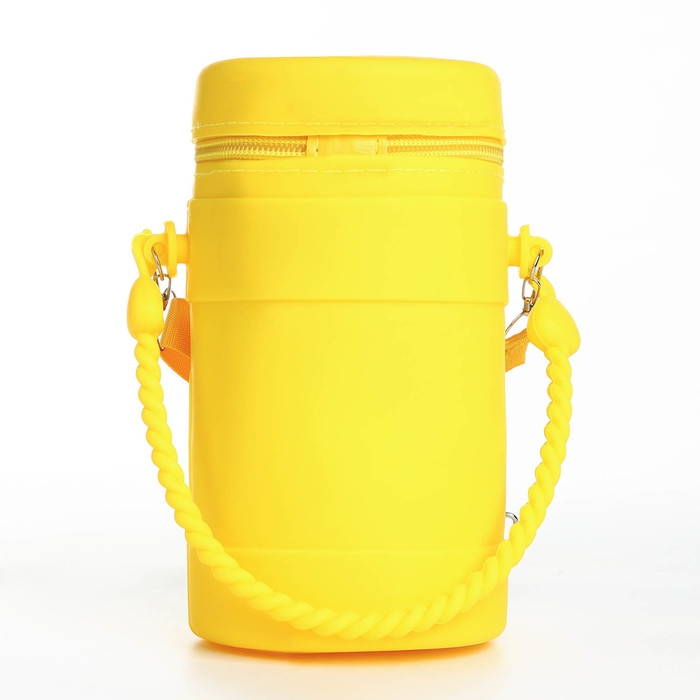 Сумка детская на молнии, наклейки МИКС, цвет жёлтый