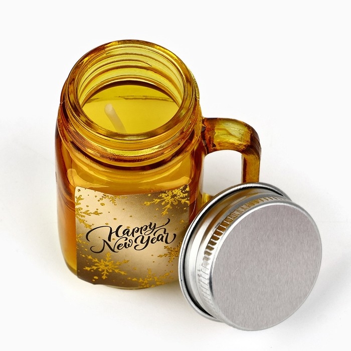 Новогодняя свеча в банке «Новый год: Happy New Year», аромат апельсин Новогодняя свеча в банке «Новый год: Happy New Year», аромат апельсин