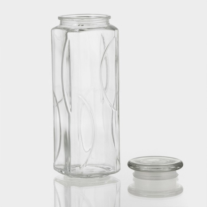 Банка стеклянная для сыпучих продуктов «Лорд», 1,7 л, 9,5×27,5 см Банка стеклянная для сыпучих продуктов «Лорд», 1,7 л, 9,5×27,5 см