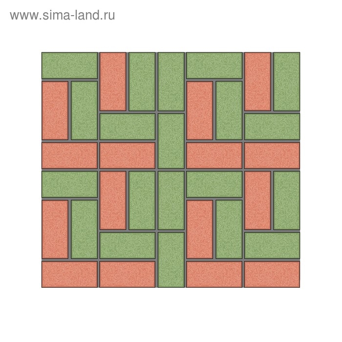 Форма для тротуарной плитки «Кирпич», 20 × 10 × 6 см, шагрень, Ф11018, 1 шт.