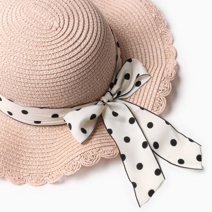 Шляпа для девочки Шляпа для девочки "Леди" MINAKU, р-р 52, цв.розовый
