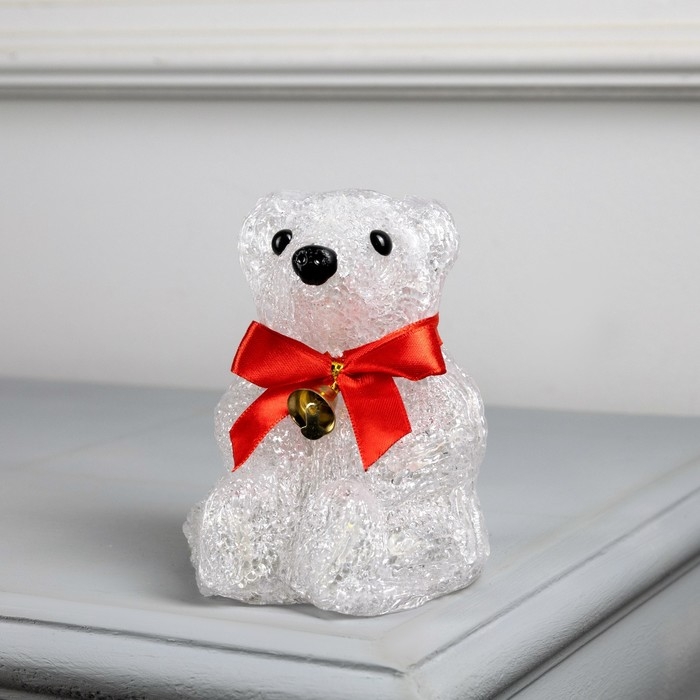 Фигура акриловая «Медвежонок» 13 см, 20 LED, 220 В, свечение белое Фигура акриловая «Медвежонок» 13 см, 20 LED, 220 В, свечение белое