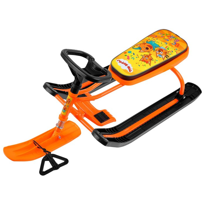 Снегокат «Тимка спорт 2 Три кота», ТС2/ТК, цвет оранжевый/чёрный Снегокат «Тимка спорт 2 Три кота», ТС2/ТК, цвет оранжевый/чёрный