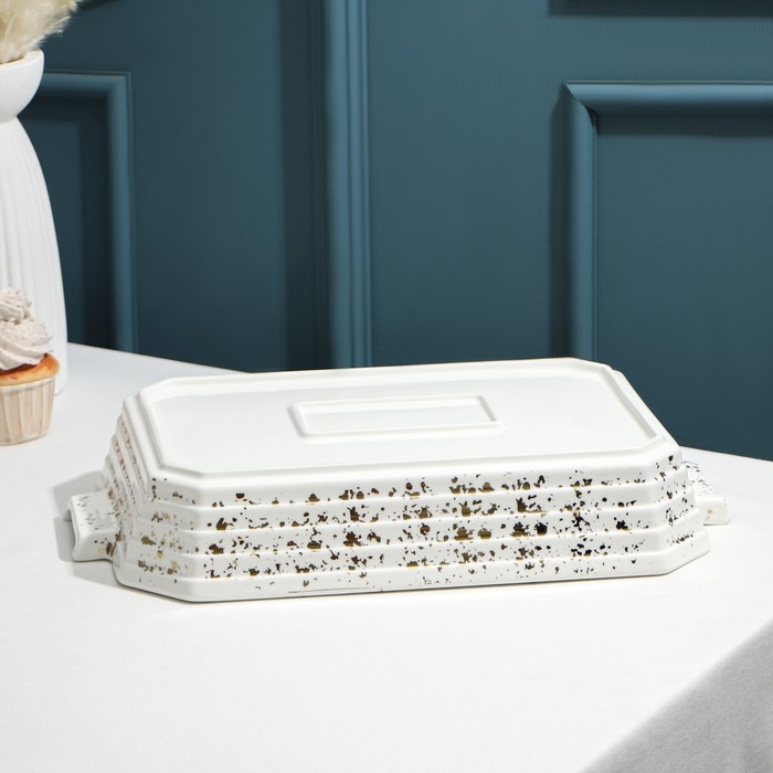 Мармит из жаропрочной керамики прямоугольный, 2 л, 41×22,5×13 см, цвет белый Мармит из жаропрочной керамики прямоугольный, 2 л, 41×22,5×13 см, цвет белый