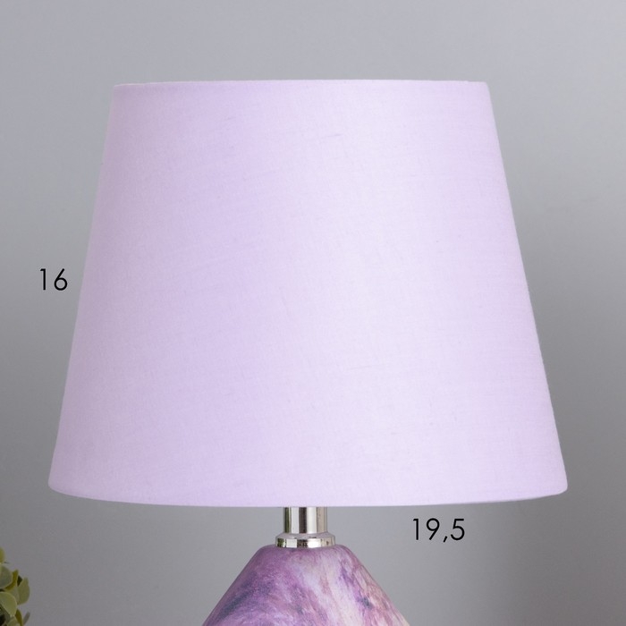Лампа настольная Лампа настольная "Жизель" 1х40Вт Е14 сиреневый 20х20х32см