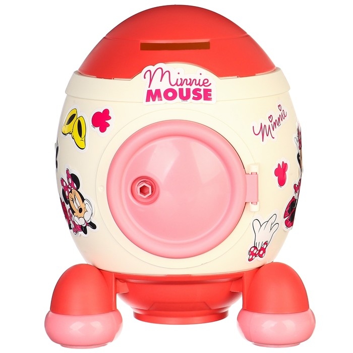 Копилка ракета с набором наклеек, 22,5 см х 18,5 см х 17,5 см Копилка ракета с набором наклеек, 22,5 см х 18,5 см х 17,5 см "Мышка", Минни Маус