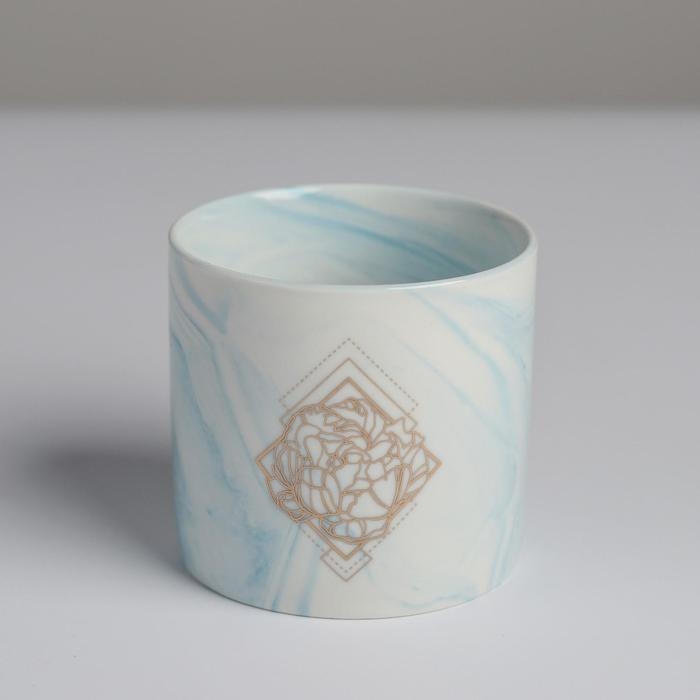 Горшок для цветов керамический с тиснением, кашпо «Геометрия», 8 х 7,5 см Горшок для цветов керамический с тиснением, кашпо «Геометрия», 8 х 7,5 см