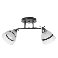 Люстра потолочная BayerLux &laquo;Лайма&raquo;, 2хЕ27, 40 Вт, черно-хромовый, 50&times;15&times;24 см
