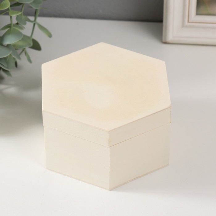 Шкатулка дерево под роспись Шкатулка дерево под роспись "Шестигранник" без замочка 13х11,5х7 см