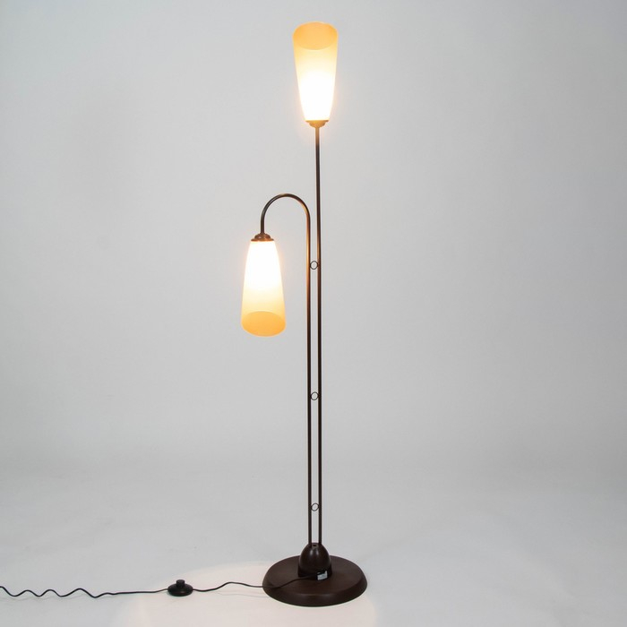 Торшер "Симпл" 2x15Вт E27 коричневый 32х28х150см.