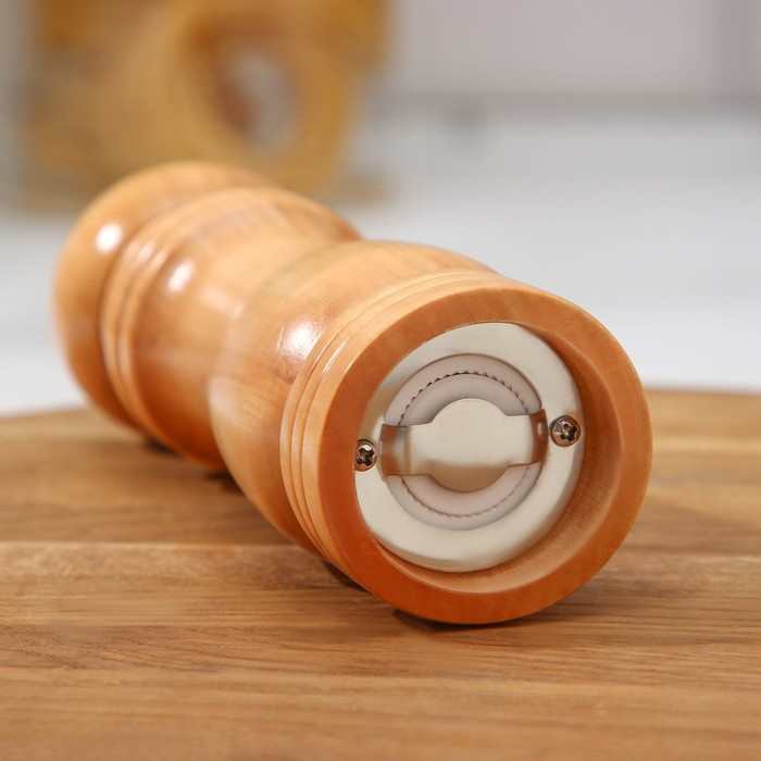 Мельница для специй Доляна «Дуновение леса», 17×4,5 см, керамический механизм, цвет светлое дерево