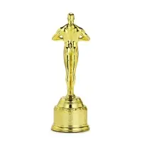 Кубок наградная фигура учителю &laquo;Золотой учитель&raquo;, оскар, пластик, 18&times;6.3 см