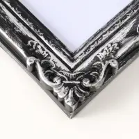 Фоторамка пластик 13х18 см "Узорная" тёмное серебро 19х23,8 см