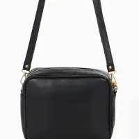 Сумка женская на молнии TEXTURA, 22&times;8&times;17 см, с принтом, чёрная