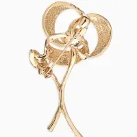 Брошь &laquo;Цветок&raquo; тринити, жемчуг, цвет белый в золоте