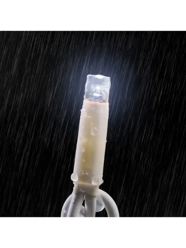 Гирлянда &laquo;Занавес&raquo; 2&times;1.5 м, IP65, УМС, белая нить каучук, 300 LED, свечение белое, 220 В