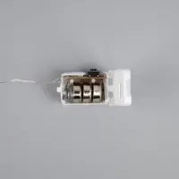 Гирлянда &laquo;Нить&raquo; 1 м роса. IP20, нить серебристая, 10 LED, 4.6 В, AG13&times;3 (в комплекте), 3 режима, свечение зелёное