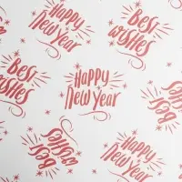 Бумага упаковочная крафтовая &laquo;Happy new year&raquo;, 70 х 100 см